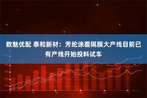 数魅优配 泰和新材：芳纶涂覆隔膜大产线目前已有产线开始投料试车