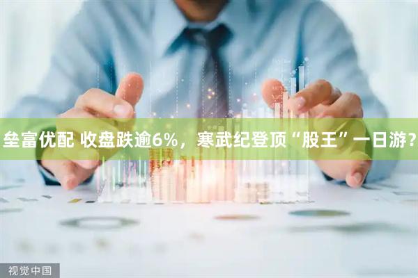 垒富优配 收盘跌逾6%，寒武纪登顶“股王”一日游？